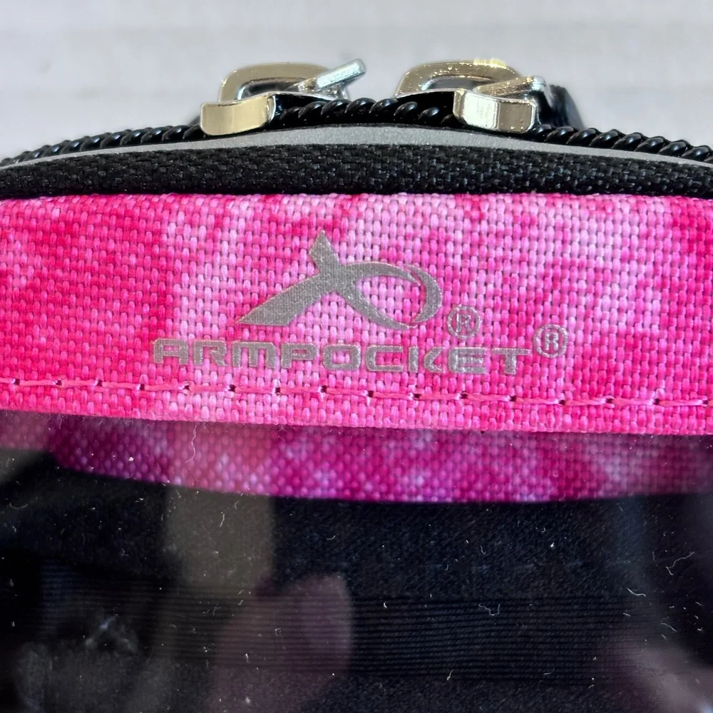 Armpocket X Cell Phone Armband Pink w/ Black Strap